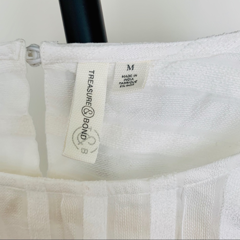 NWT Nordstrom Treasure Bond Sheer Stripe Blouse M - Picture 10 of 11